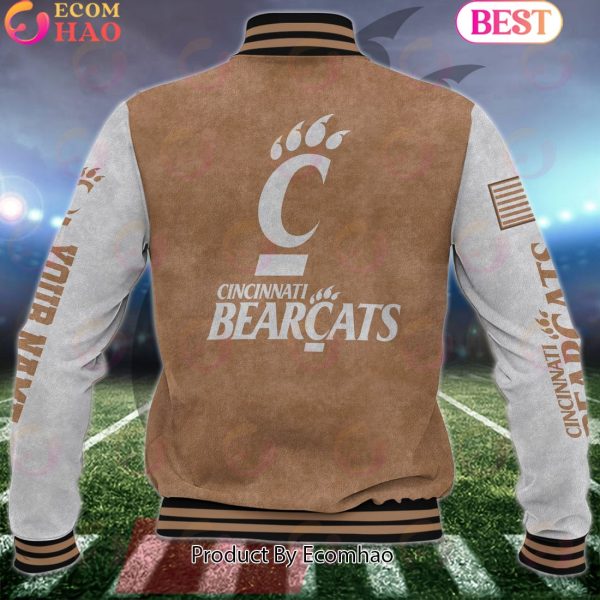 NCAA Cincinnati Bearcats Salute to Service For Veteran Day Color Custom Name Baseball Jacket