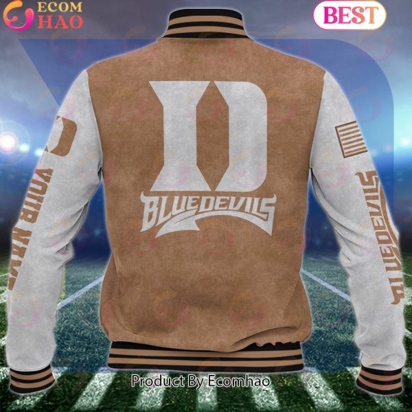 NCAA Duke Blue Devils Salute to Service For Veteran Day Color Custom Name Baseball Jacket