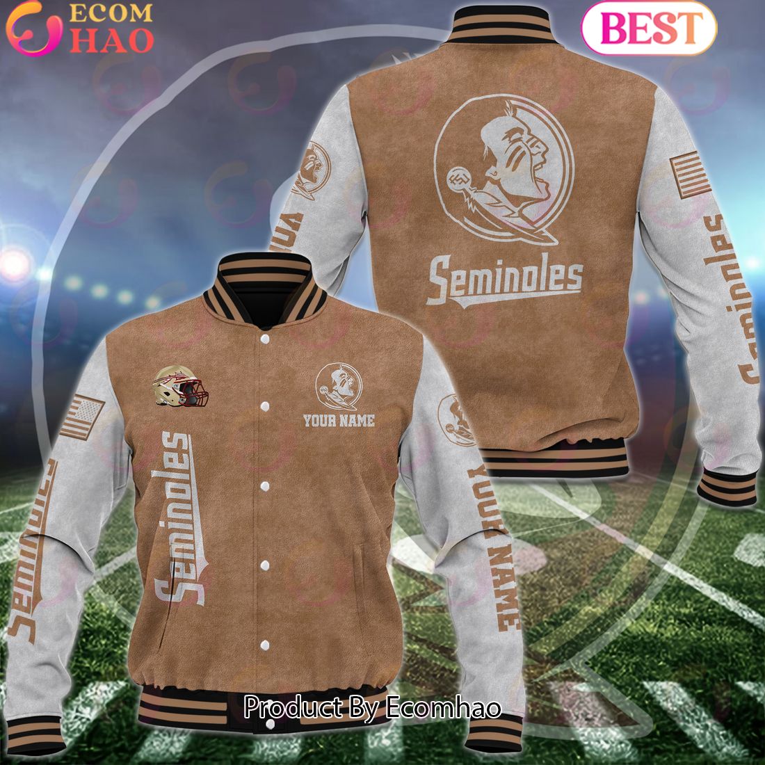 NCAA Georgia Tech Yellow Jackets Salute to Service For Veteran Day Color Custom Name Baseball Jacket