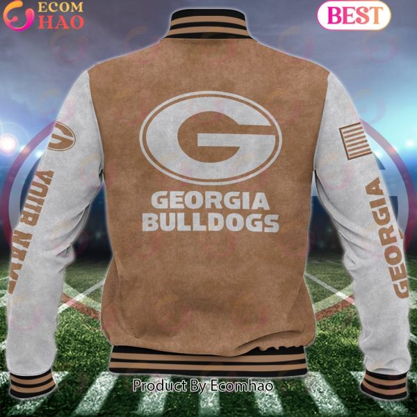 NCAA Georgia Bulldogs Salute to Service For Veteran Day Color Custom Name Baseball Jacket
