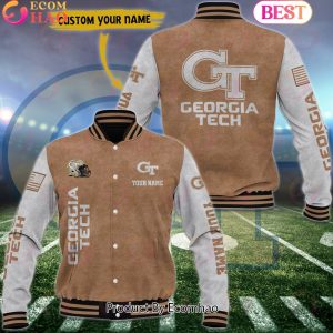 NCAA Georgia Tech Yellow Jackets Salute to Service For Veteran Day Color Custom Name Baseball Jacket
