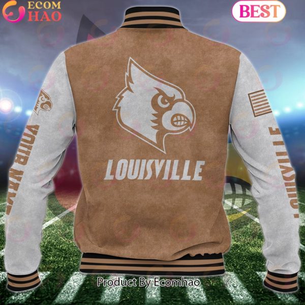NCAA Louisville Cardinals Salute to Service For Veteran Day Color Custom Name Baseball Jacket