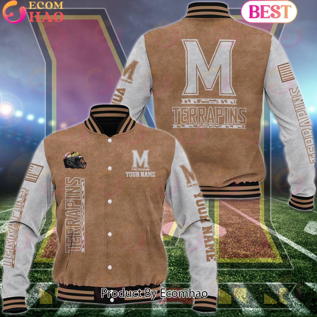 NCAA Minnesota Golden Gophers Salute to Service For Veteran Day Color Custom Name Baseball Jacket