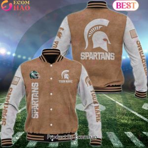 NCAA Michigan State Spartans Salute to Service For Veteran Day Color Custom Name Baseball Jacket NCAA Michigan State Spartans Salute to Service For Veteran Day Color Custom Name Baseball Jacket