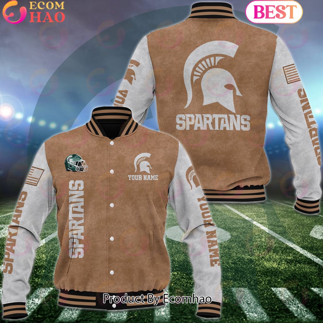 NCAA Miami Hurricanes Salute to Service For Veteran Day Color Custom Name Baseball Jacket