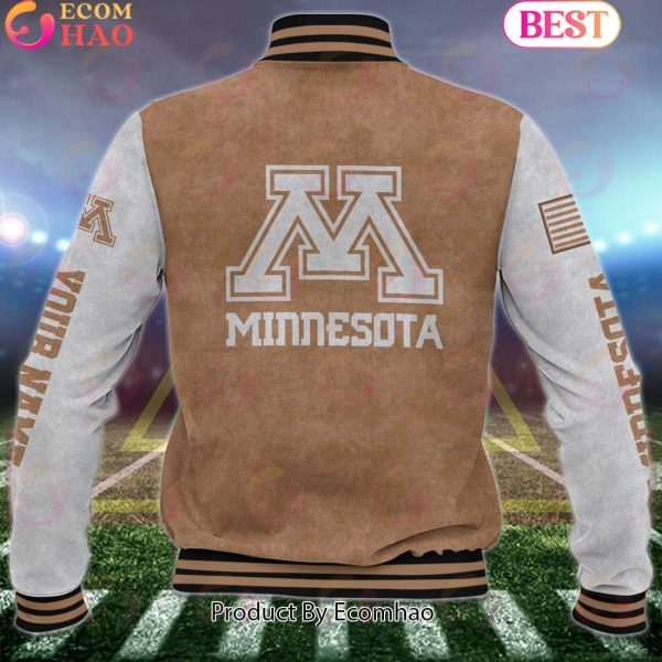 NCAA Minnesota Golden Gophers Salute to Service For Veteran Day Color Custom Name Baseball Jacket