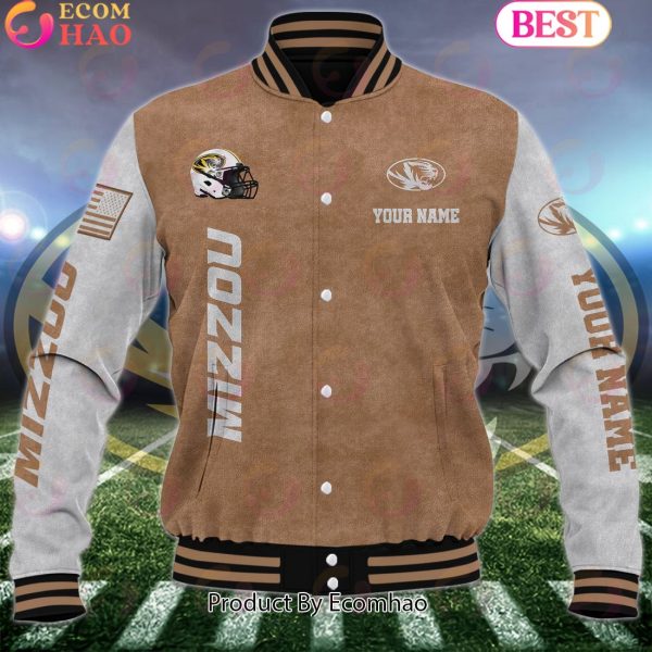NCAA Missouri Tigers Salute to Service For Veteran Day Color Custom Name Baseball Jacket