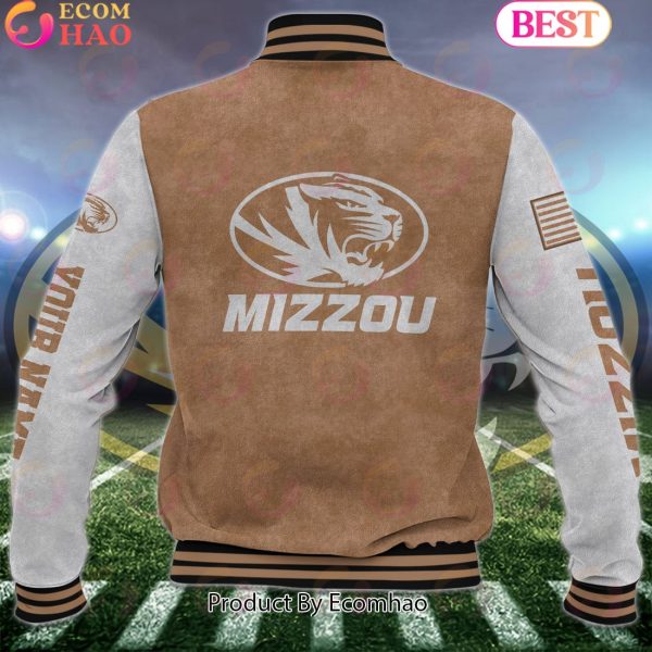 NCAA Missouri Tigers Salute to Service For Veteran Day Color Custom Name Baseball Jacket