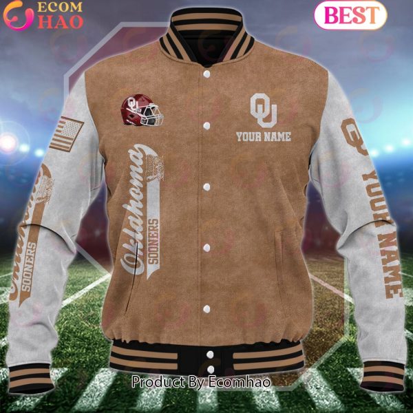 NCAA Oklahoma Sooners Salute to Service For Veteran Day Color Custom Name Baseball Jacket