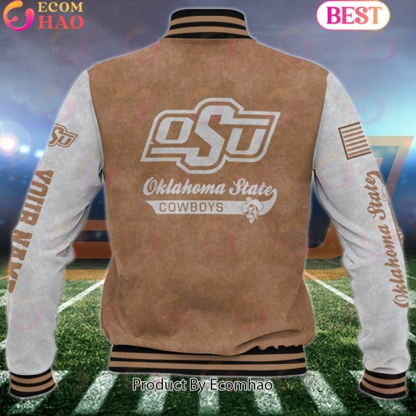 NCAA Oklahoma State Cowboys Salute to Service For Veteran Day Color Custom Name Baseball Jacket