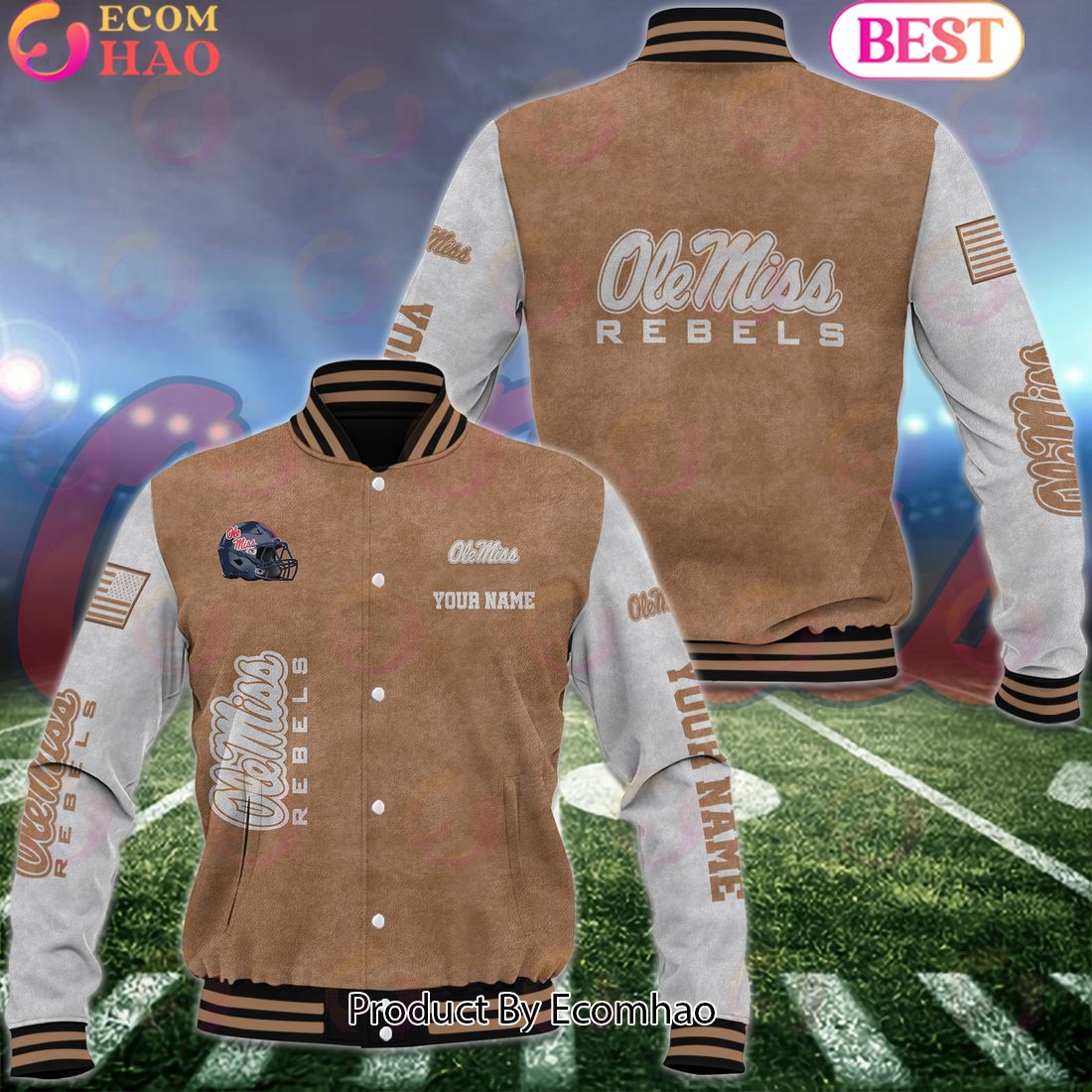 NCAA Ohio State Buckeyes Salute to Service For Veteran Day Color Custom Name Baseball Jacket