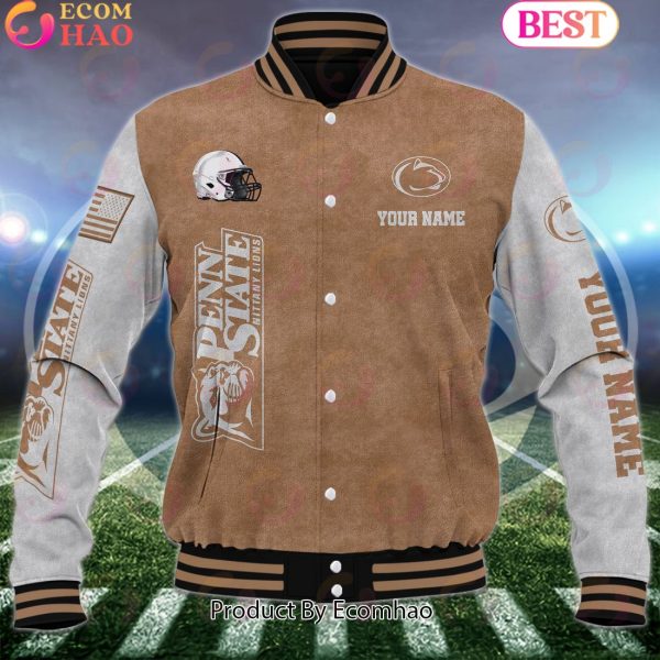 NCAA Penn State Nittany Lions Salute to Service For Veteran Day Color Custom Name Baseball Jacket