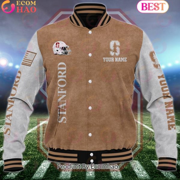 NCAA Stanford Cardinal Salute to Service For Veteran Day Color Custom Name Baseball Jacket