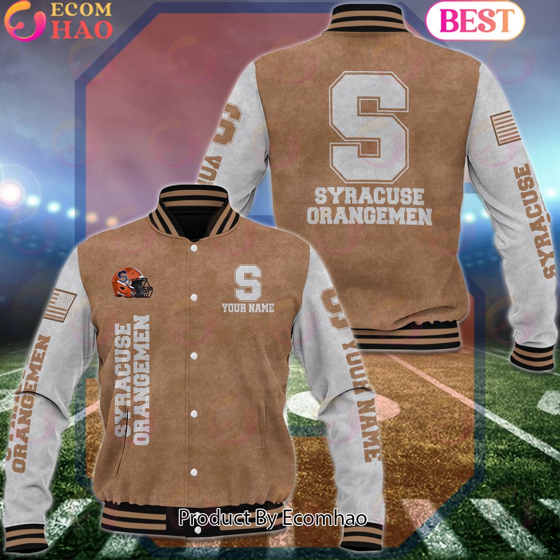 NCAA Texas A&M Aggies Salute to Service For Veteran Day Color Custom Name Baseball Jacket