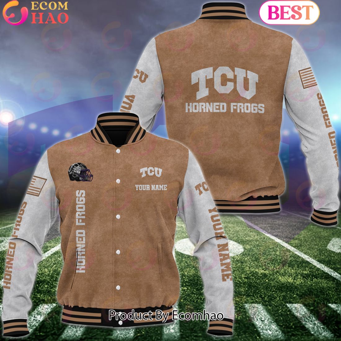 NCAA South Carolina Gamecocks Salute to Service For Veteran Day Color Custom Name Baseball Jacket