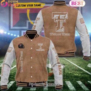NCAA Texas Tech Red Raiders Salute to Service For Veteran Day Color Custom Name Baseball Jacket