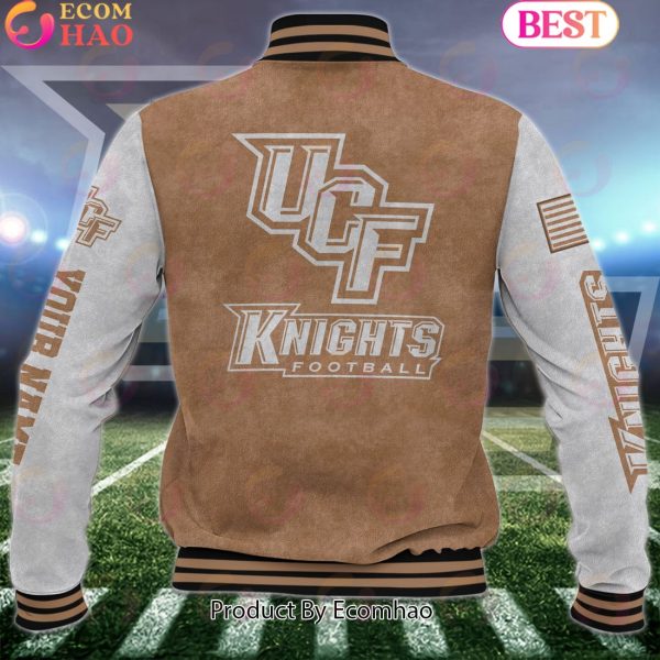NCAA UCF Knights Salute to Service For Veteran Day Color Custom Name Baseball Jacket