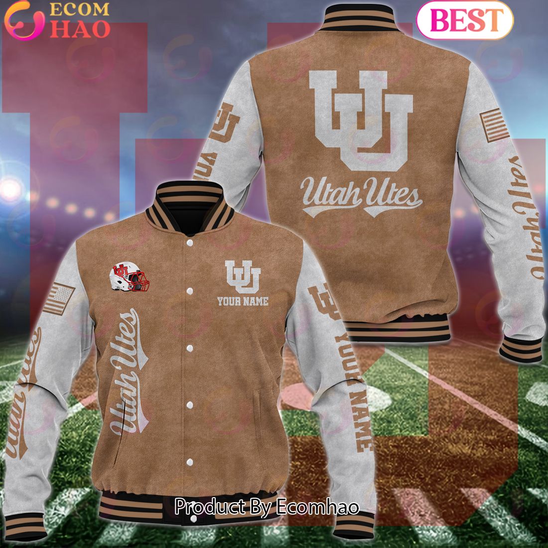 NCAA Virginia Tech Hokies Salute to Service For Veteran Day Color Custom Name Baseball Jacket