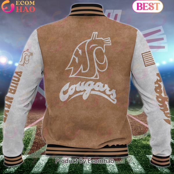 NCAA Washington State Cougars Salute to Service For Veteran Day Color Custom Name Baseball Jacket
