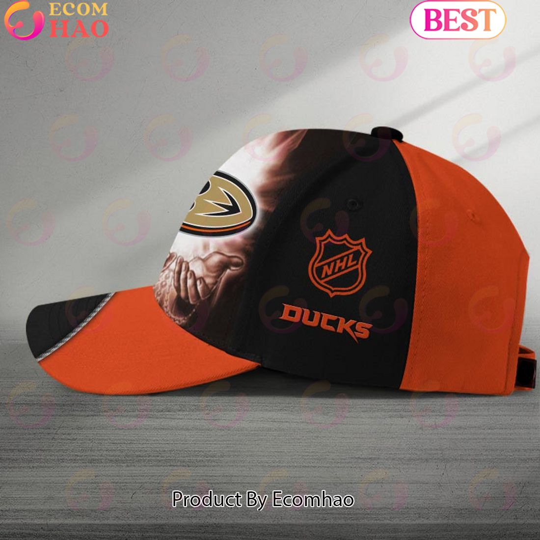 NHL Anaheim Ducks God’s Gift Design Custom Name Cap