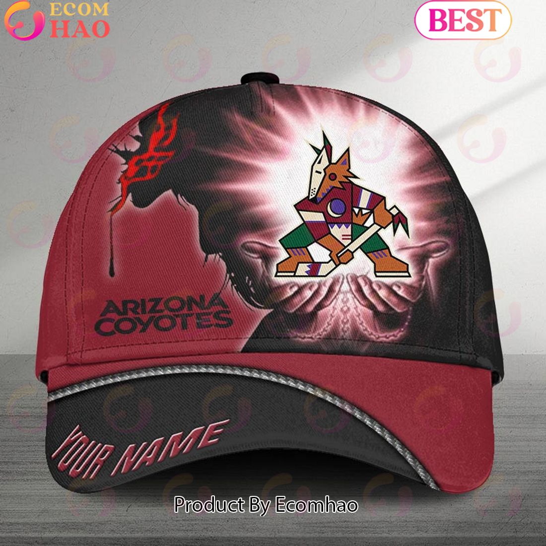 NHL Arizona Coyotes God’s Gift Design Custom Name Cap