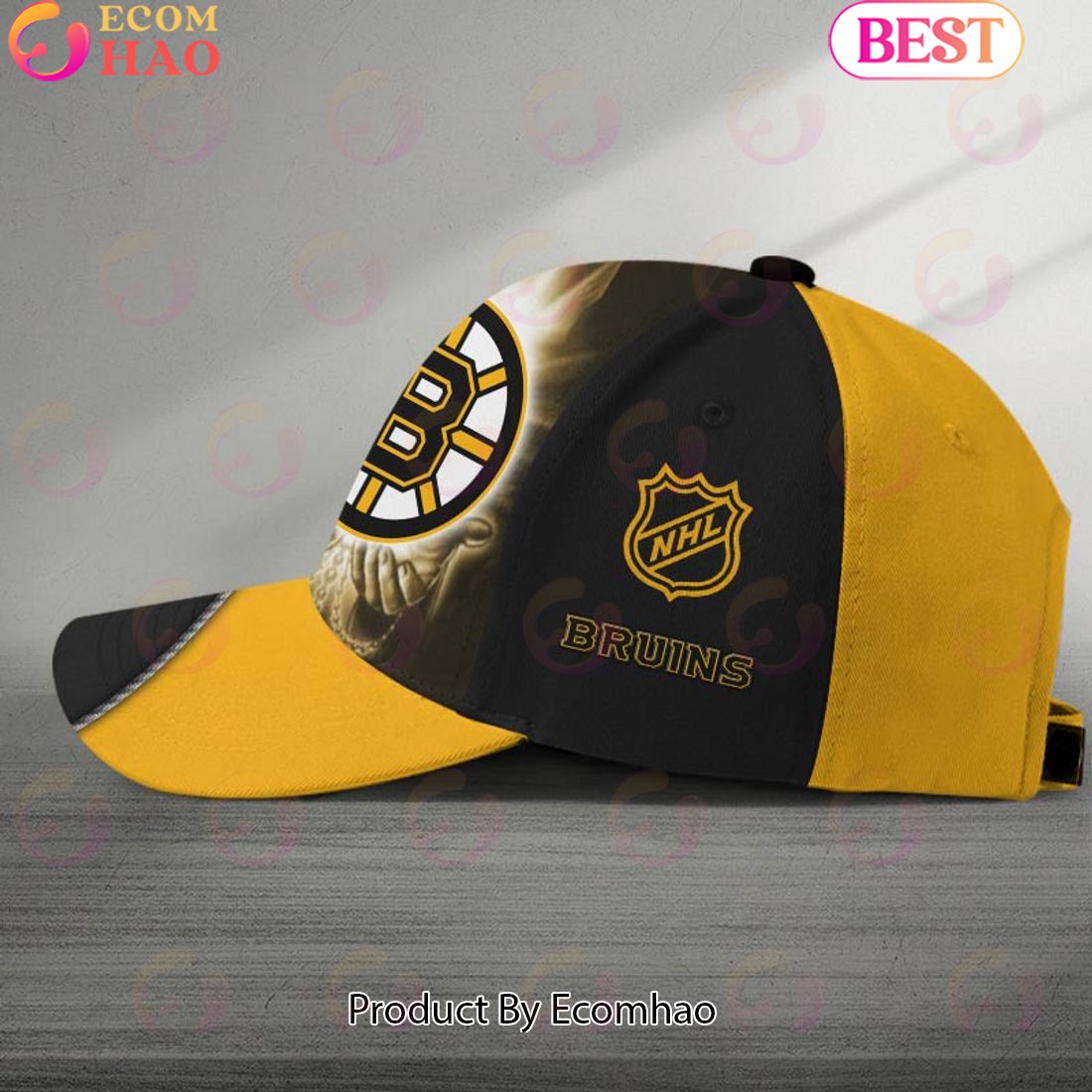 NHL Boston Bruins God’s Gift Design Custom Name Cap