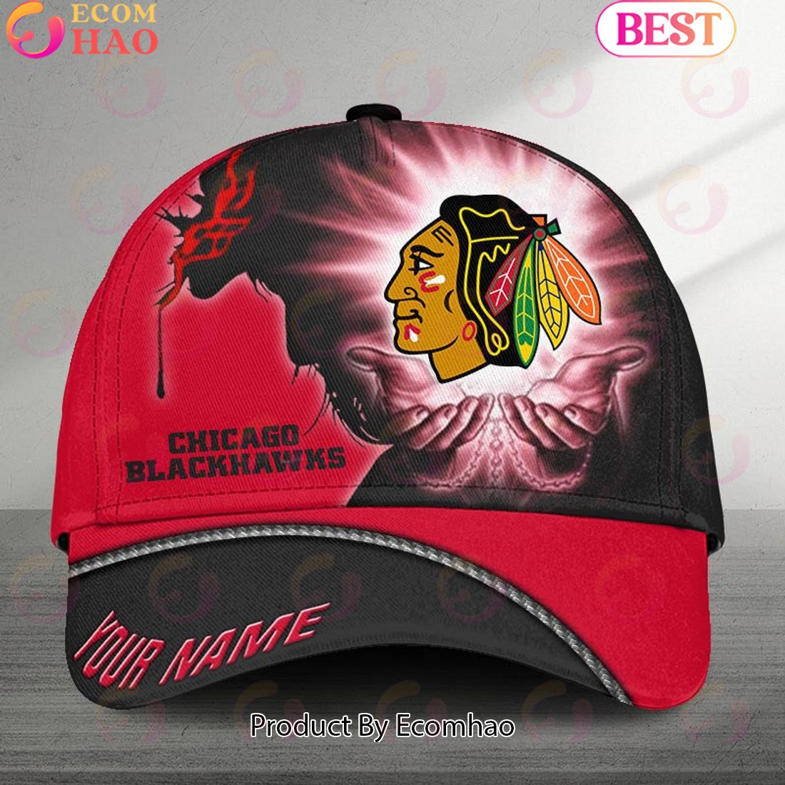 NHL Calgary Flames God’s Gift Design Custom Name Cap