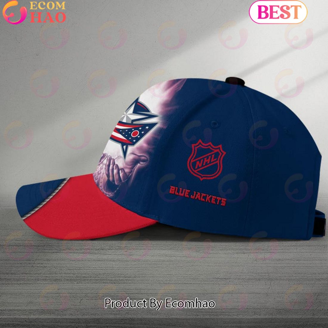 NHL Columbus Blue Jackets God’s Gift Design Custom Name Cap