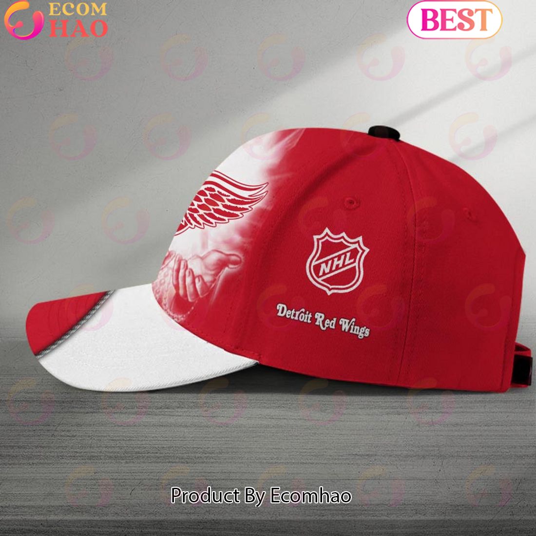 NHL Detroit Red Wings God’s Gift Design Custom Name Cap