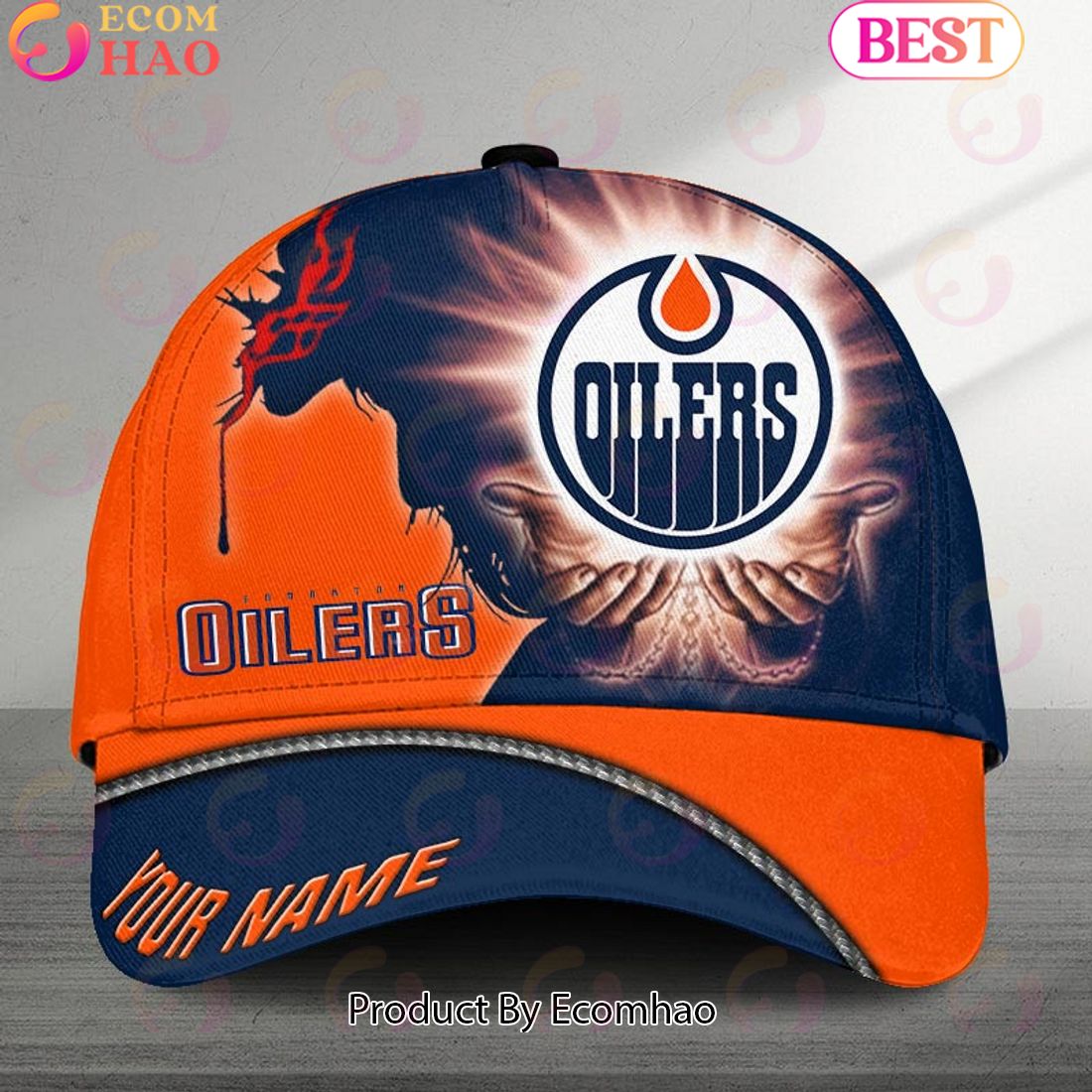 NHL Edmonton Oilers God’s Gift Design Custom Name Cap