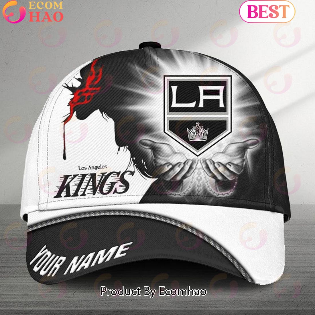 NHL Los Angeles Kings God’s Gift Design Custom Name Cap