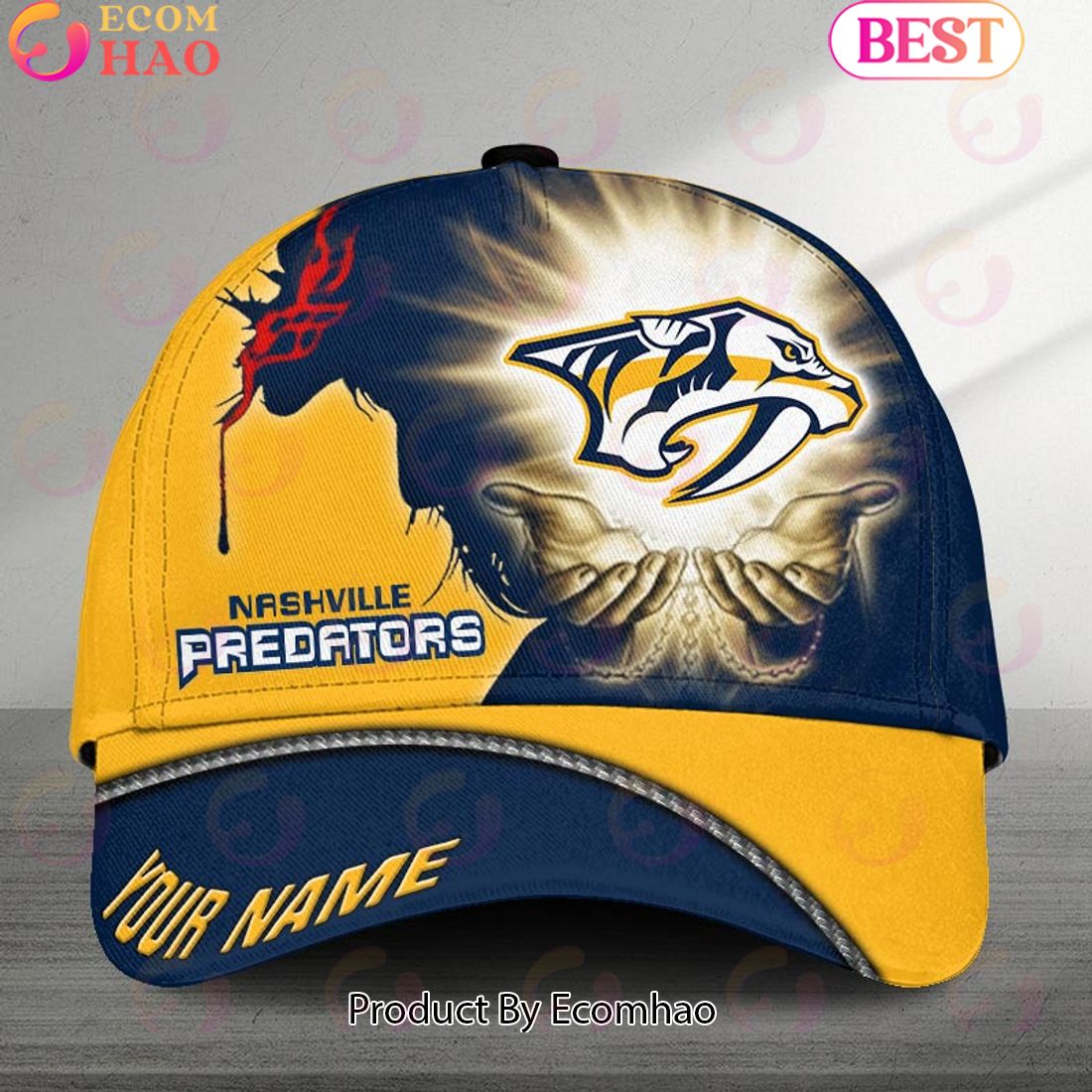 NHL Nashville Predators God’s Gift Design Custom Name Cap