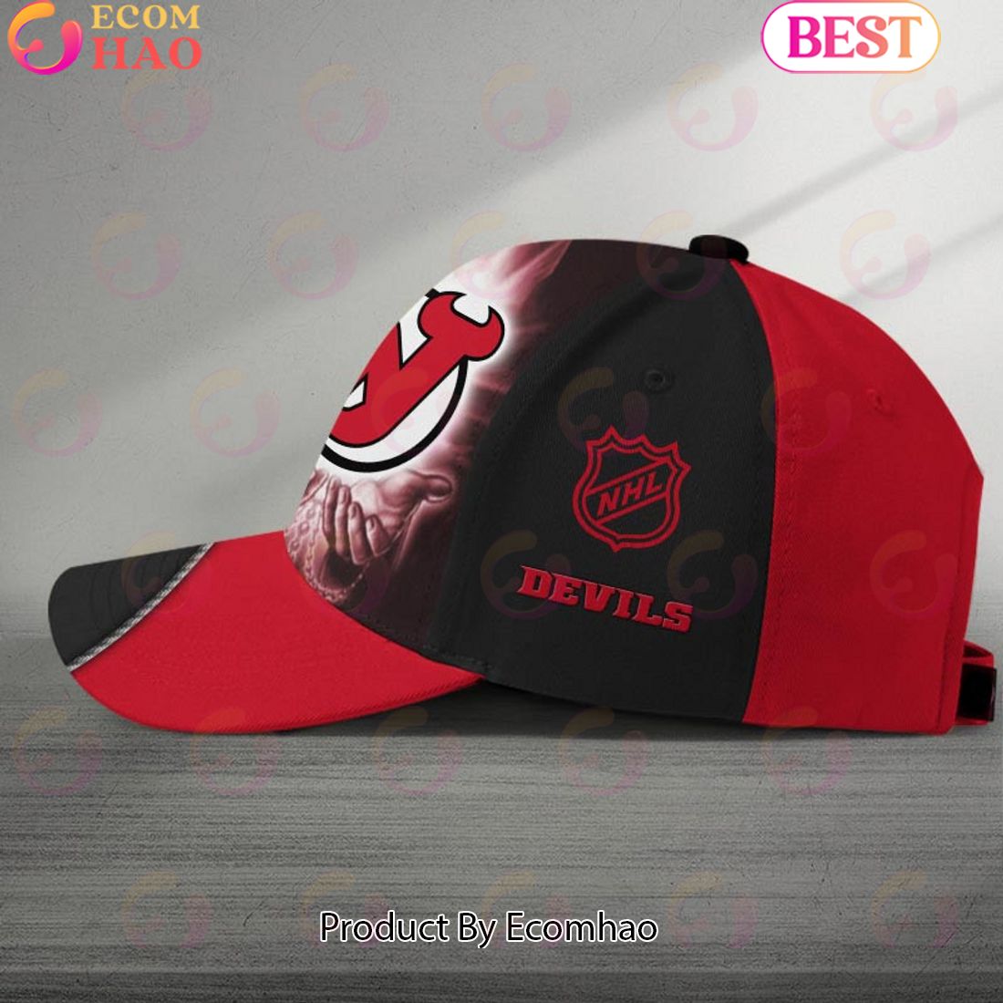 NHL New Jersey Devils God’s Gift Design Custom Name Cap