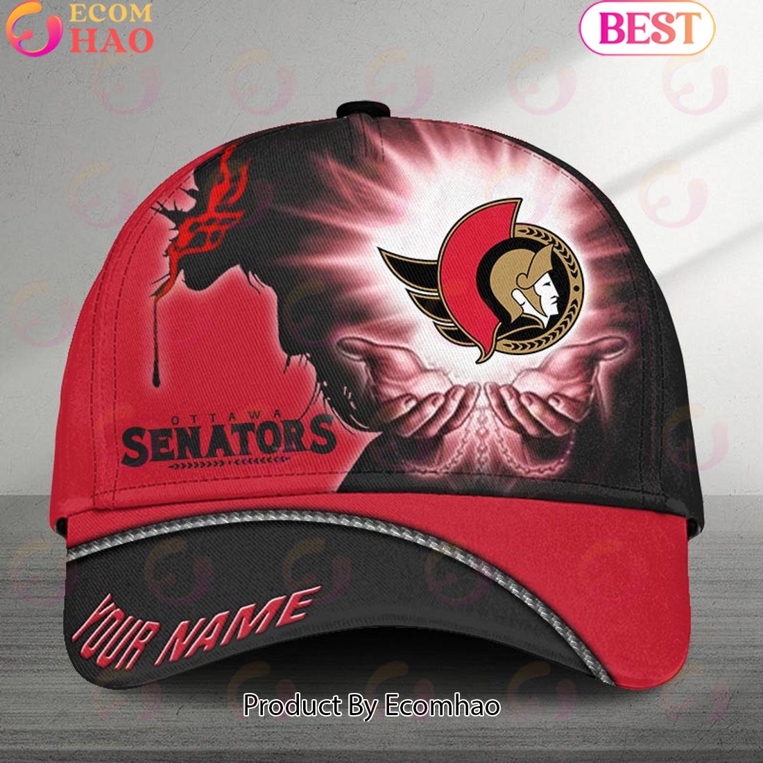 NHL Ottawa Senators God’s Gift Design Custom Name Cap