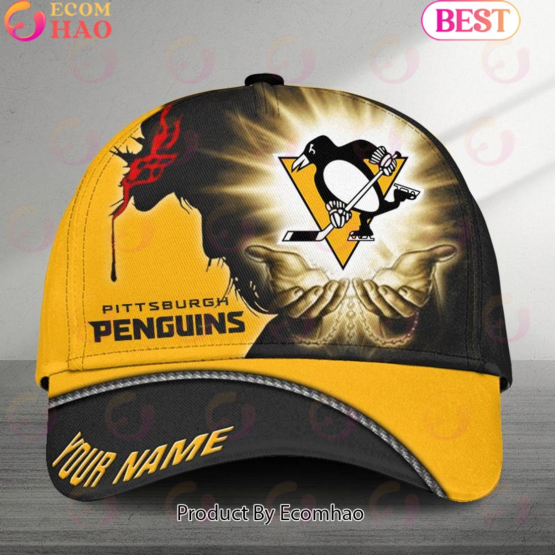 NHL Pittsburgh Penguins God’s Gift Design Custom Name Cap