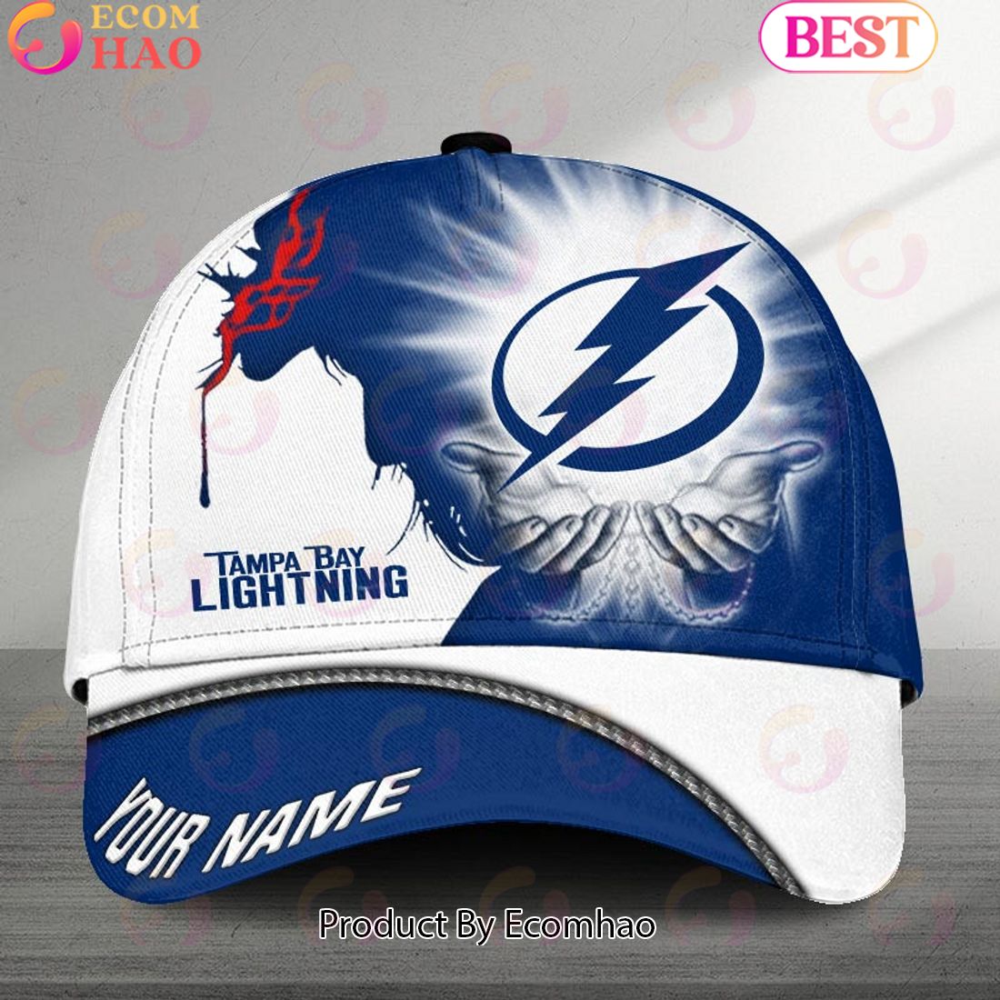 NHL Tampa Bay Lightning God’s Gift Design Custom Name Cap