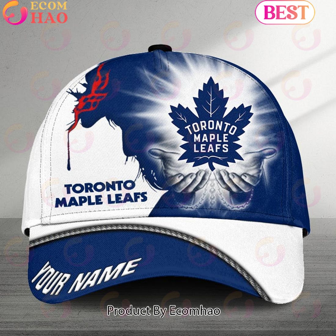 NHL Toronto Maple Leafs God’s Gift Design Custom Name Cap