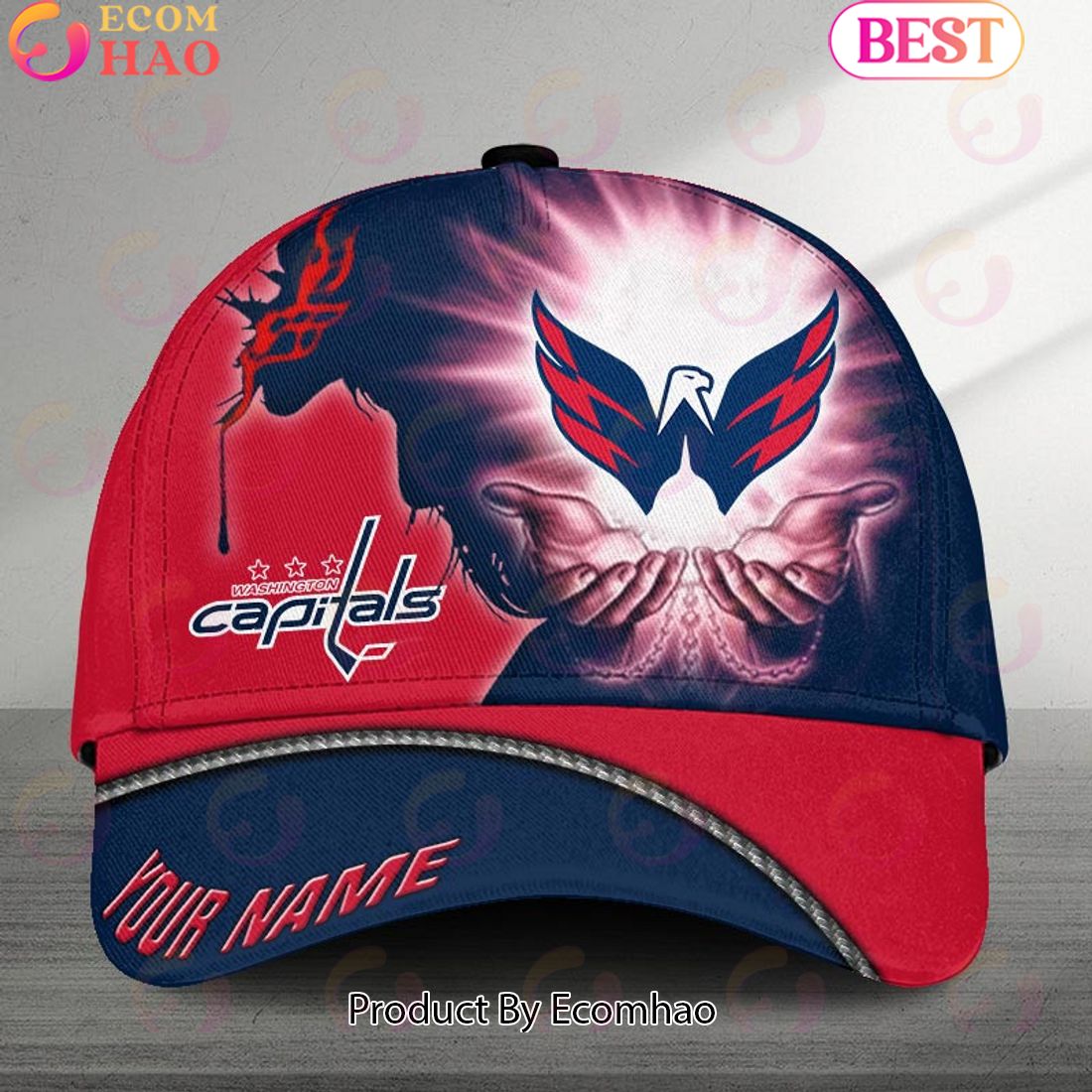 NHL Washington Capitals God’s Gift Design Custom Name Cap