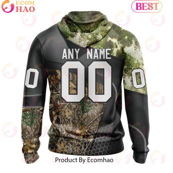 Personalized NHL Anaheim Ducks Special Hunting Camo Design Full Printed Hoodie