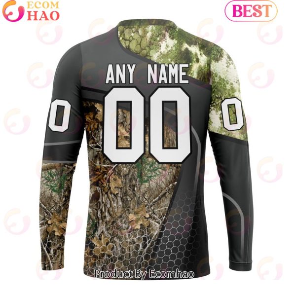 Personalized NHL Anaheim Ducks Special Hunting Camo Design Full Printed Hoodie