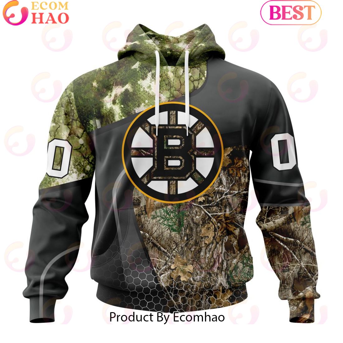 Personalized NHL Anaheim Ducks Special Hunting Camo Design Full Printed Hoodie