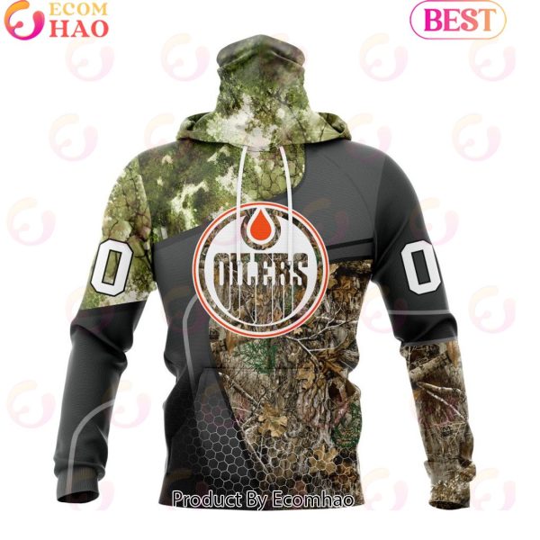 Personalized NHL Edmonton Oilers Special Hunting Camo Design Full Printed Hoodie