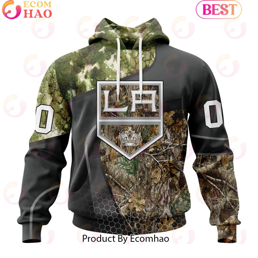 Personalized NHL Edmonton Oilers Special Hunting Camo Design Full Printed Hoodie