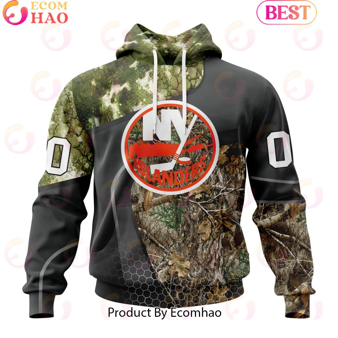 Personalized NHL New York Islanders Special Hunting Camo Design Full Printed Hoodie