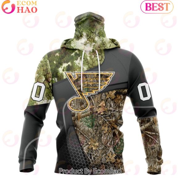 Personalized NHL St. Louis Blues Special Hunting Camo Design Full Printed Hoodie