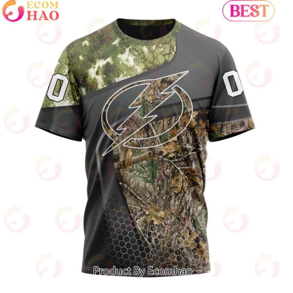 Personalized NHL Tampa Bay Lightning Special Hunting Camo Design Full Printed Hoodie