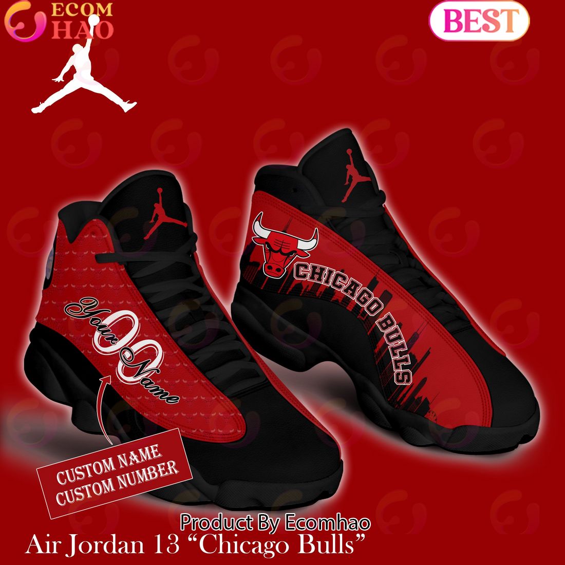 NBA Chicago Bulls Personalized Air Jordan 13 Limited Edition