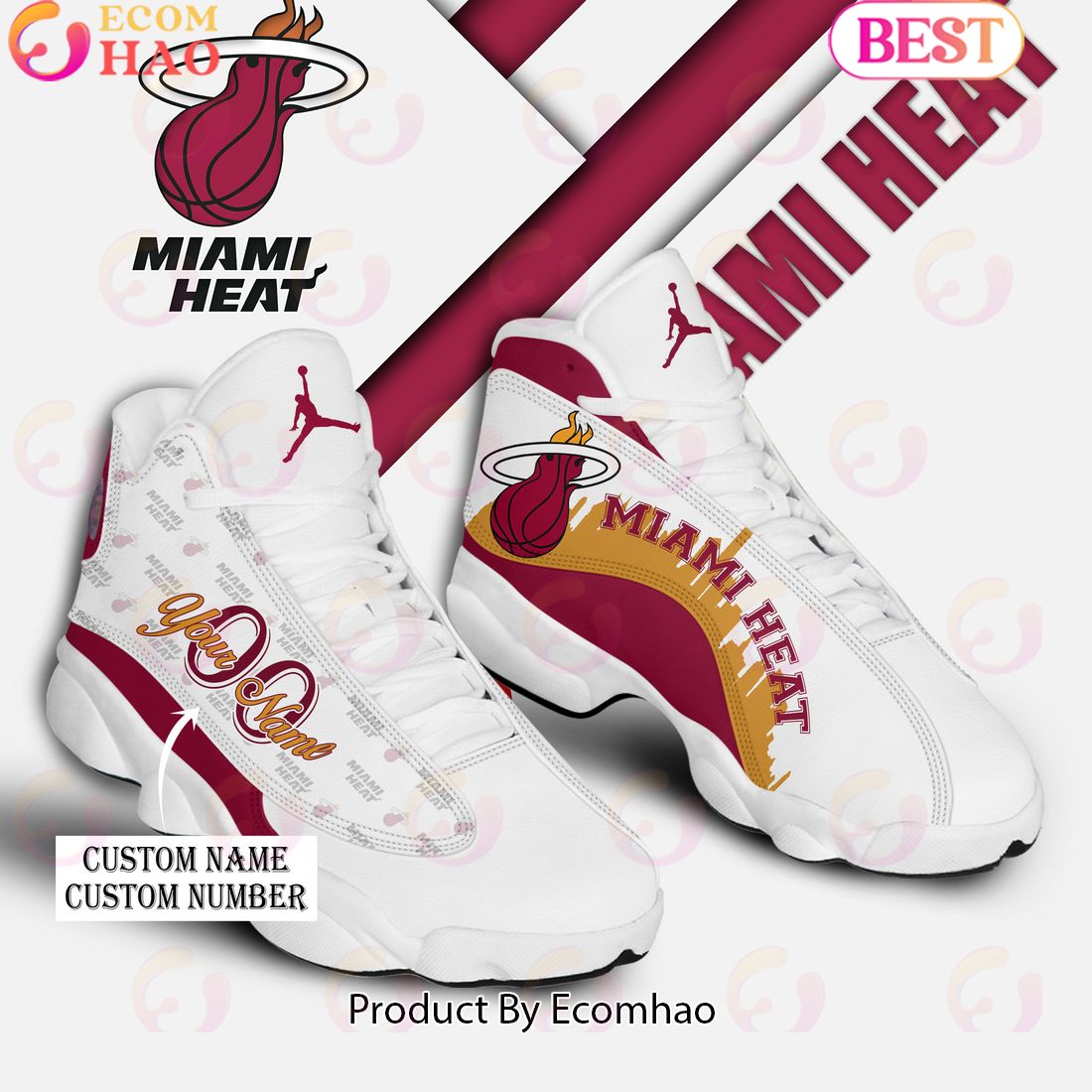 NBA Miami Heat Personalized Air Jordan 13 Limited Edition