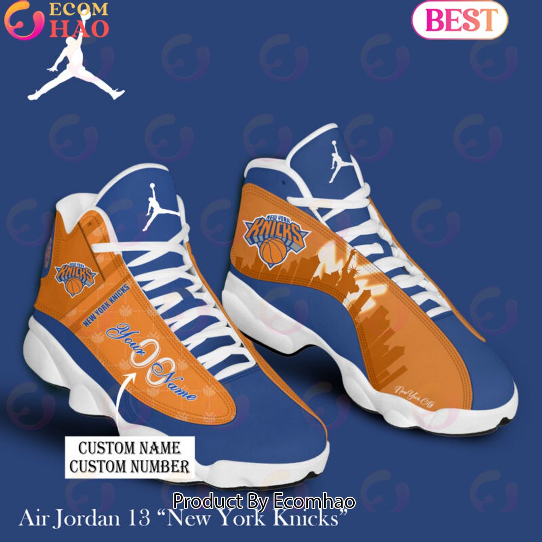 NBA New York Knicks Personalized Air Jordan 13 Limited Edition