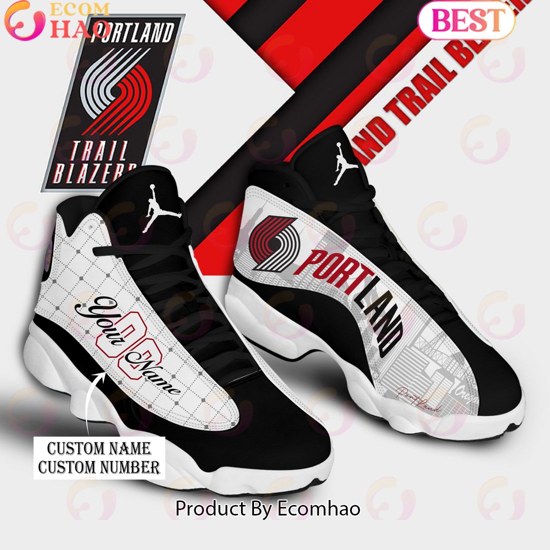 NBA Portland Trail Blazers Personalized Name And Number Air Jordan 13